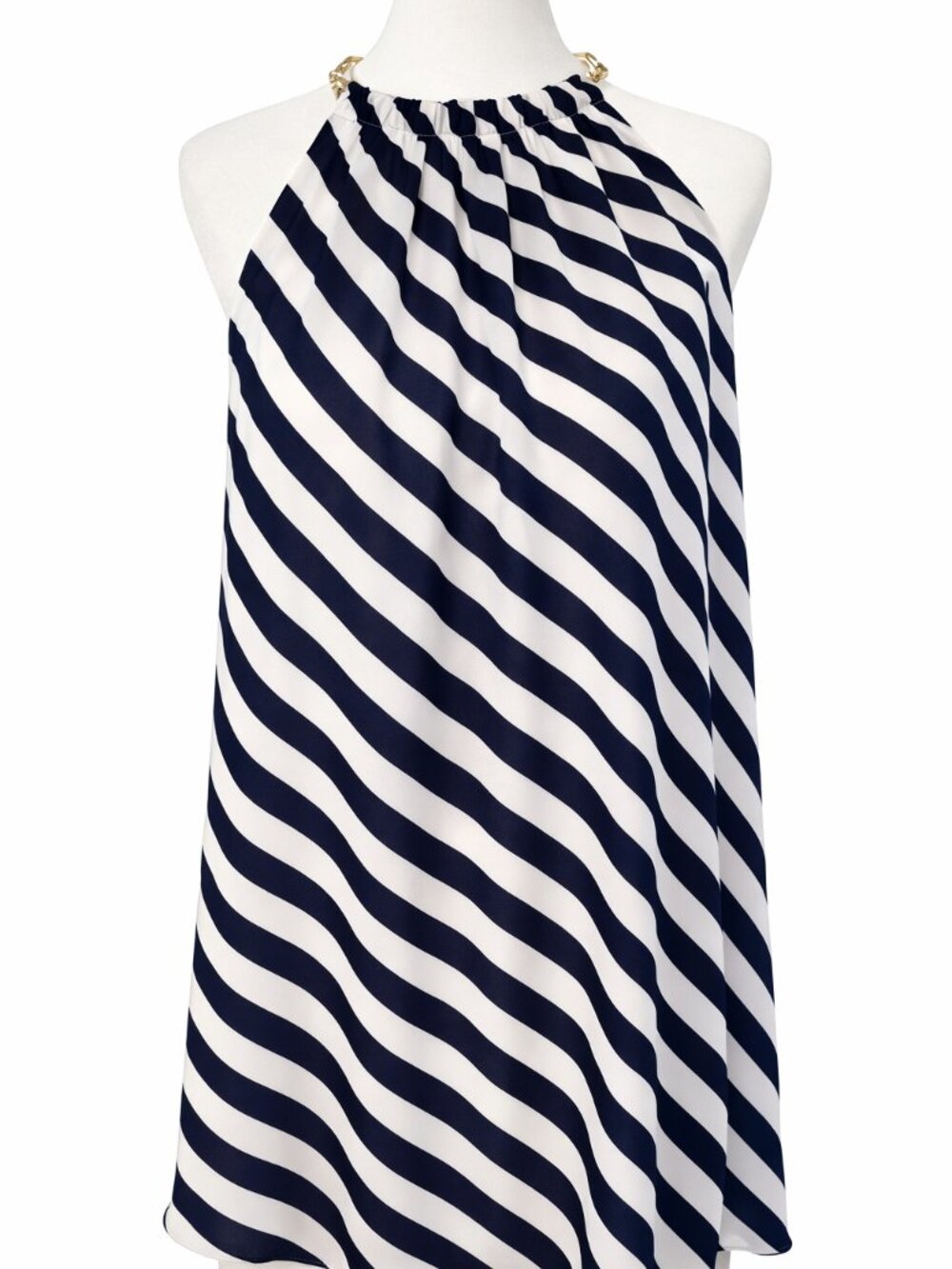 Michael Kors nautical halter tank with gold chain - Size M